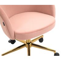 Kierra Pink Velvet Office Chair