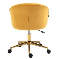 Kierra Yellow Velvet Office Chair