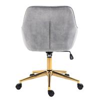 Ministry Silver Barred Velvet Office Chair