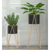 Gold Wire Metal Black Pot Holder Rack 70cm