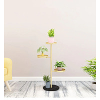 3 Tier Gold Round Plant Pot