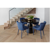Tonya Round Dining Table Black