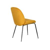Ivonne II Velvet Dining Chairs, Mustard Set of 2