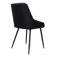 Set of 2 Dane Faux Leather Dining Chair, Black