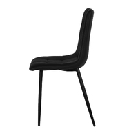 Garry Ultrasuede Dining Chairs, Black Set of 2