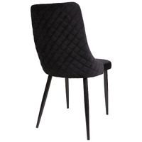 Sofie Velvet Dining Chairs, Black Set of 2