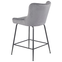 Heidi Velvet Barstools, Pebble Grey Set of 2