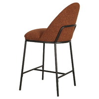 Avigail Boucle Barstools, Terracotta Set of 2