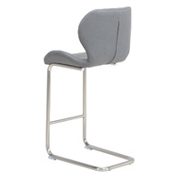 Torque Faux Leather Barstools, Grey Set of 2