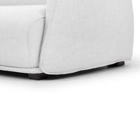 Brooklyn 3 Seater Left Chaise Fabric Sofa - Light Texture Grey