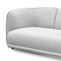Jackson 3 Seater Fabric Sofa - Light Texture Grey