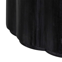 Normad Reclaimed Fir Timber Round Coffee Table, 100cm, Black