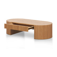 Francesca 1.3m Oval Coffee Table, Natural Oak