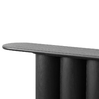 Bomen Wooden Console Table, Full BlacK