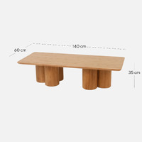 Oslo Wooden 1.4m Coffee Table, Natural