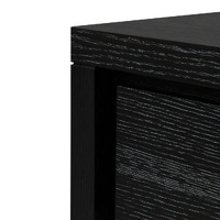 Chloe 140cm Console Table with Drawers - Textured Espresso Black