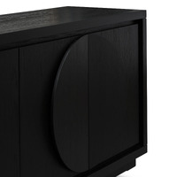 Chloe 2m Buffet Unit - Textured Espresso Black
