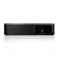 Nicole TV Entertainment Unit - Textured Espresso Black
