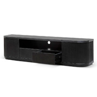 Cosmos 2m Veneer Top Entertainment TV Unit - Full Black