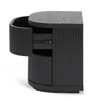 Cosmos Bedside Table - Full Black
