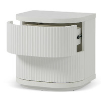 Cosmos Bedside Table - Full White