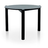 Nest of Ines Wooden Round Coffee tables - Black