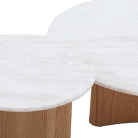 Laurie Nested Travertine Coffee Table - Natural