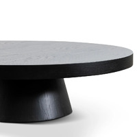 Jordana 1.1m Round Coffee Table - Black Oak