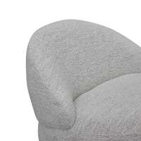 Elise Swivel Fabric Lounge Chair - Fog Grey