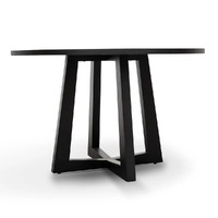 Kennedy 1.5m Round Dining Table - Black