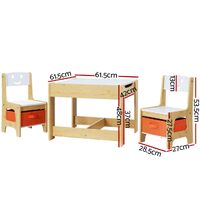Leo 3PCS Kids Table and Chairs Set