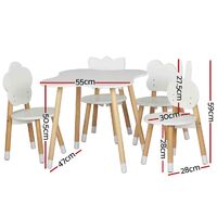 Emilie 5PCS Kids Table and Chairs Set