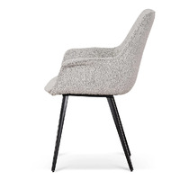 Set of 2 - Ariana Fabric Dining Chair - Pepper Boucle