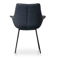 Set of 2 - Ariana Fabric Dining Chair - Charcoal Grey