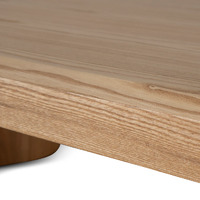Jerrin Wooden Oval Coffee Table, Natural