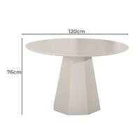 Sorrento 120cm Dining Table, Putty