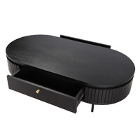 Nola 1.2m Wooden Coffee Table - Black