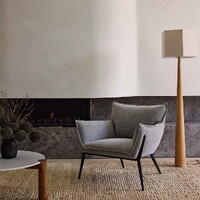 Flint Floor Lamp, Natural & Brown