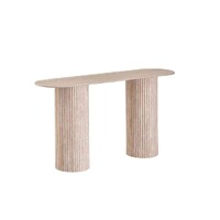 Mile Console Table, Limestone