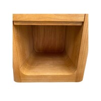 BOWER Curved Oak Bedside Table 1 Drawer