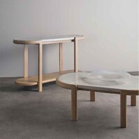 Ashton Coffee Table, White & Bleached Wood