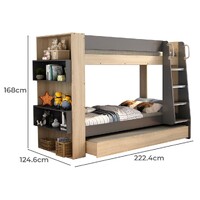 Kingsley Single Bunk Bed with Trundle
