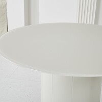 Rivello Round Dining Table, Matte Tofu