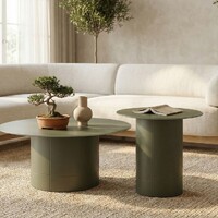 Juno Coffee Table, Matte Khaki