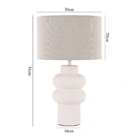 Isadora Ceramic Table Lamp, Matte White