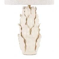 Layered Leaf Ceramic Table Lamp