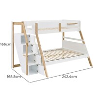 Bergen Single Over Double Bunk Bed with Storage Staircase