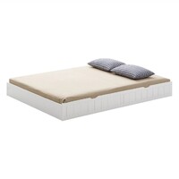 Bergen Single Over Double Bunk Bed with Shelves & Double Trundle