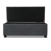 Venus Premium Storage Ottoman - Charcoal