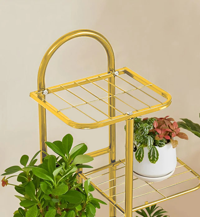 5 Tier Gold Metal  Plant Flowerpot Display Rack